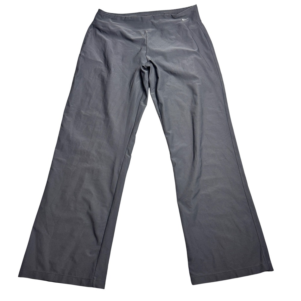 Nike Womens XL Gray Dri-FIT Straight Leg Active Training Pants